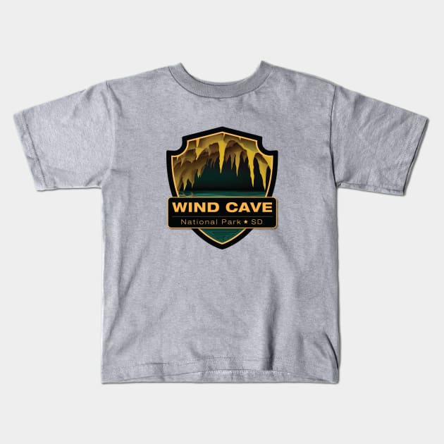 Wind Cave National Park Kids T-Shirt by Curious World